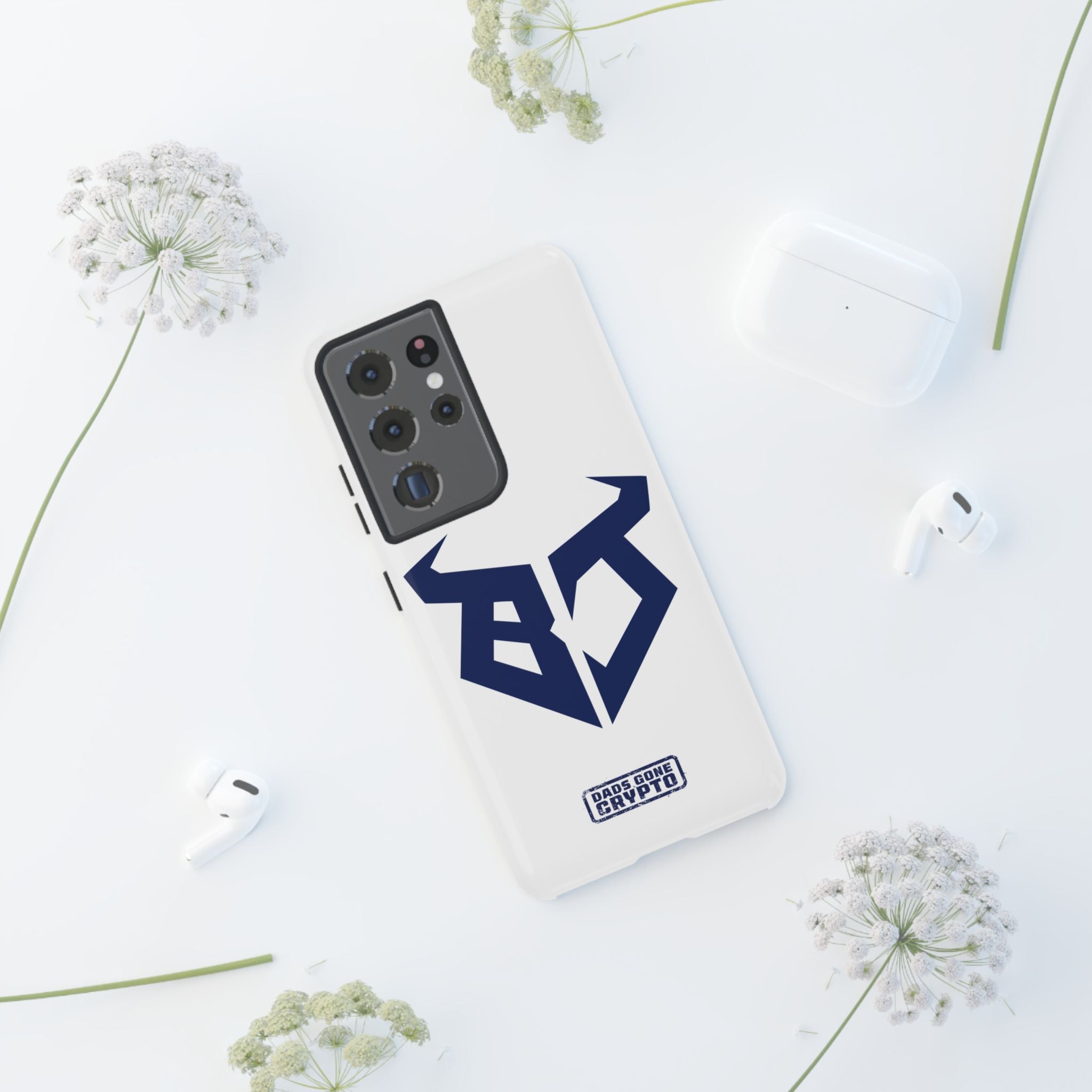 Bullish Dad Phone Case (White) – Built Tough, Just Like You