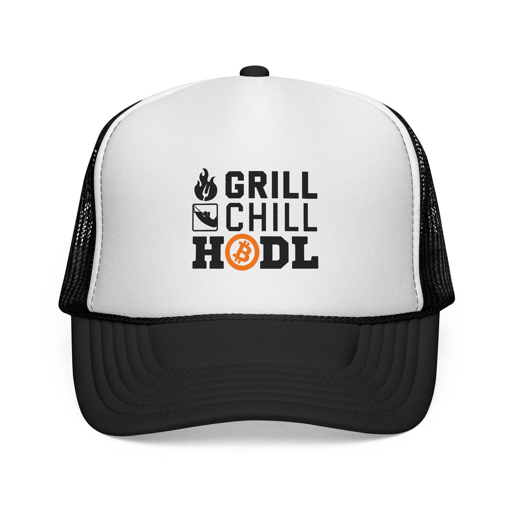 Grill. Chill. HODL. – The Ultimate Dad Cap