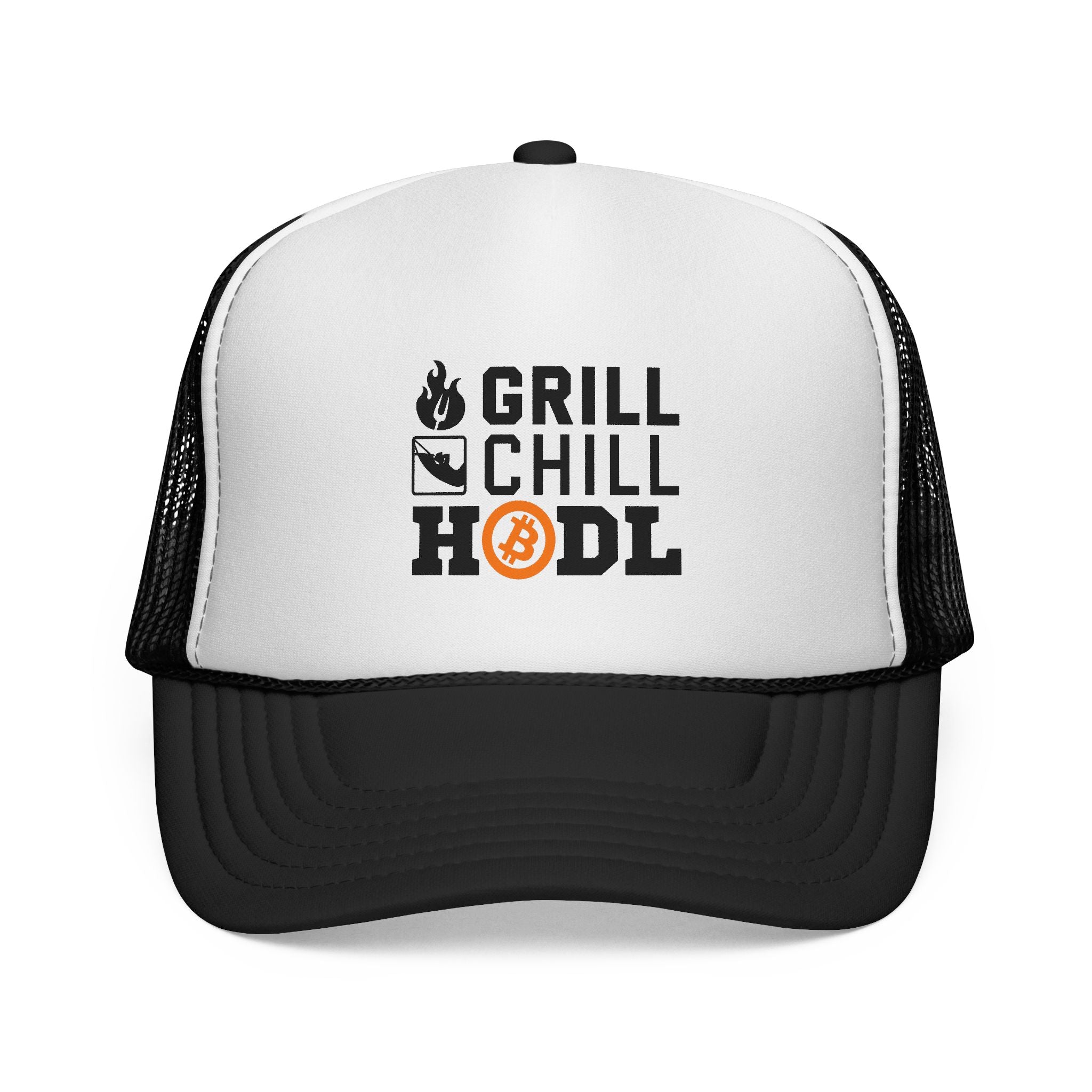 Grill. Chill. HODL. – The Ultimate Dad Cap