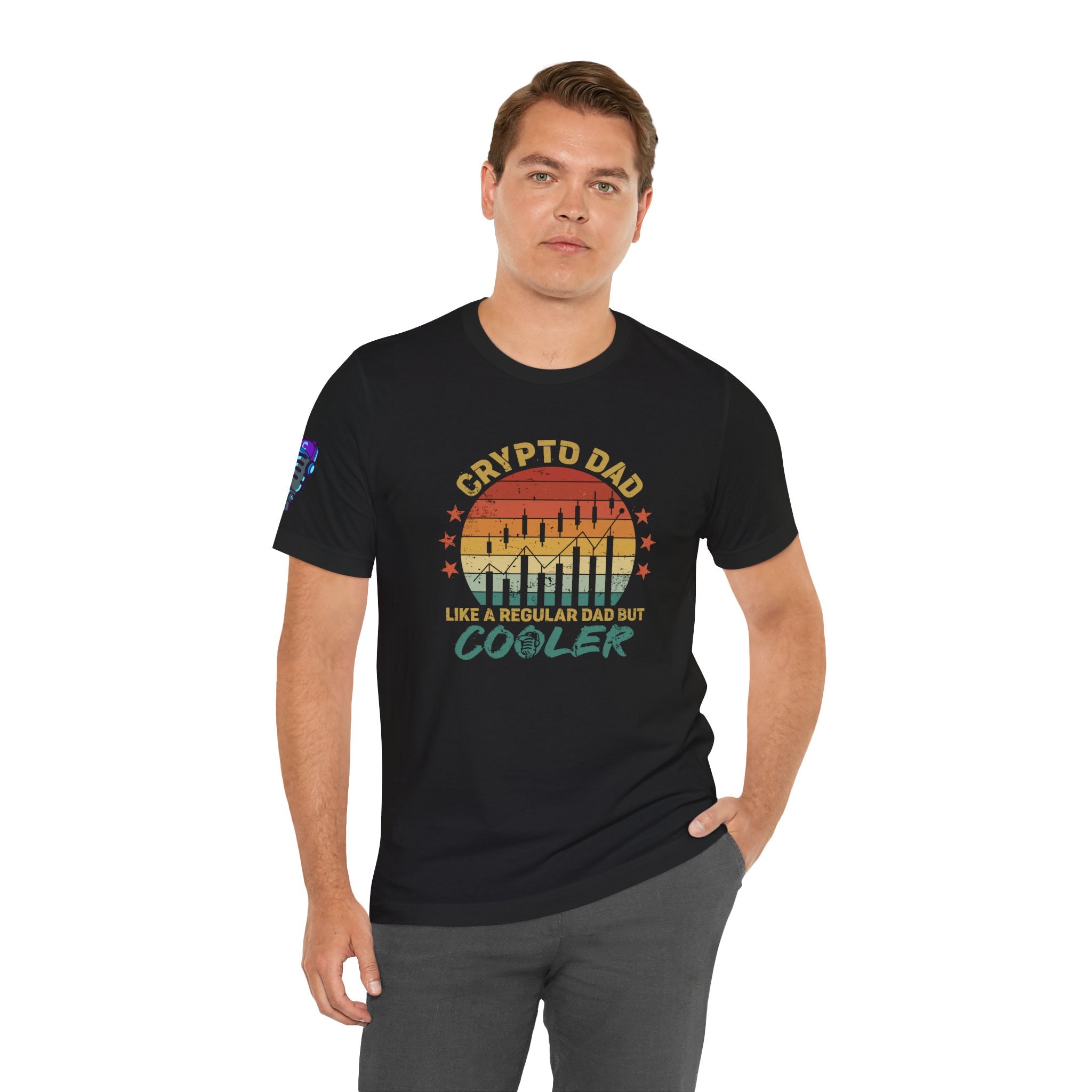 Crypto Dad Sunset Tee – Like a Regular Dad, But Cooler