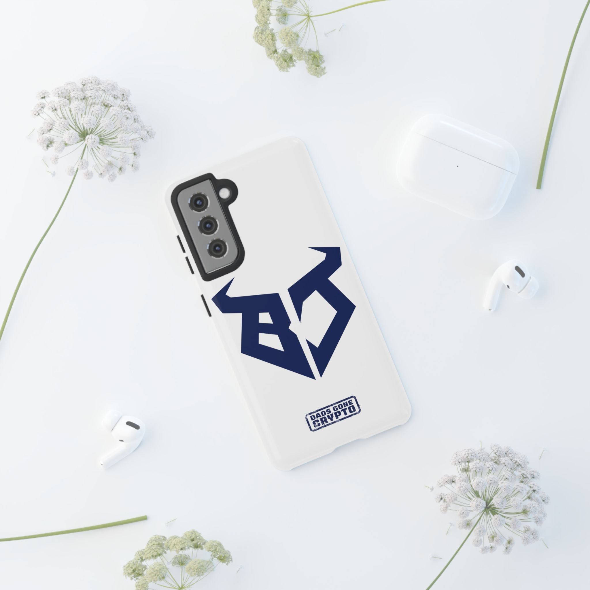 Bullish Dad Phone Case (White) – Built Tough, Just Like You